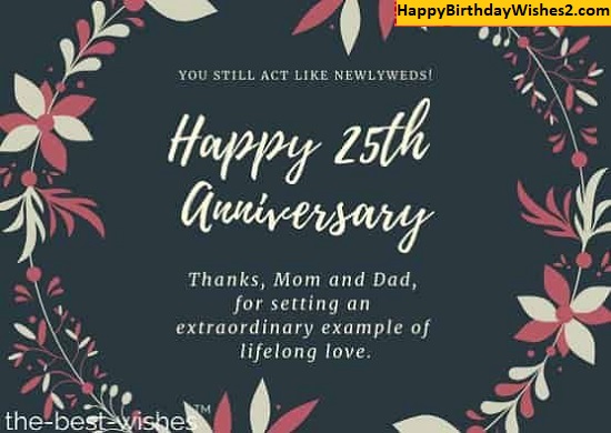  80 25th Anniversary Wishes Messages Quotes For Mom Dad